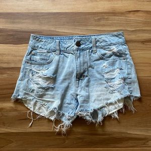 American Eagle Jean Shorts- light wash, size: 0
